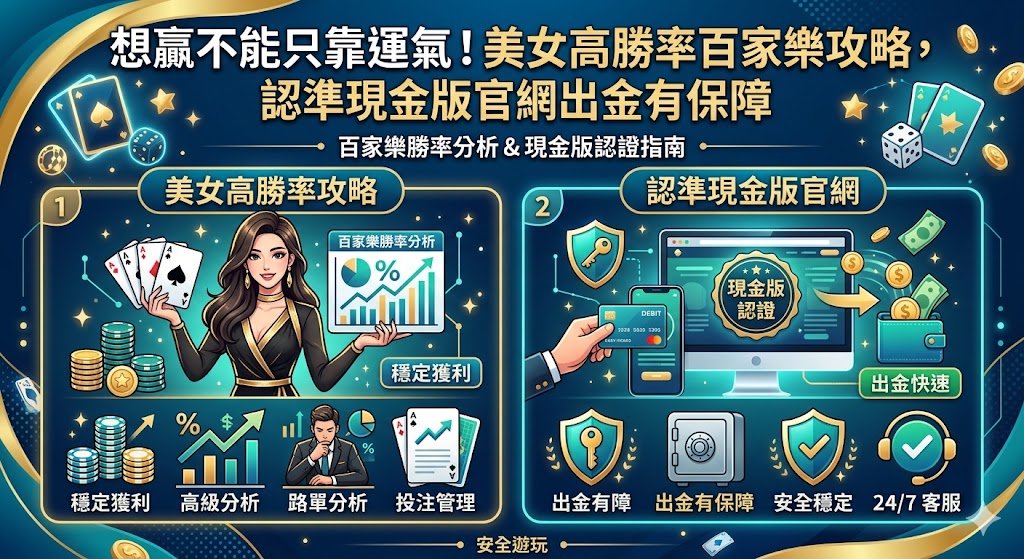 想贏不能只靠運氣！美女高勝率百家樂攻略，認準現金版官網出金有保障